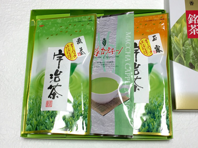 人气的宇治茶混合套装【煎茶茶包、抹茶卡布奇诺、玉露茶茶包】