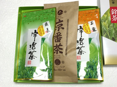 人气的宇治茶茶包套装【煎茶、京番茶、玉露】