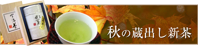 秋の蔵出し新茶
